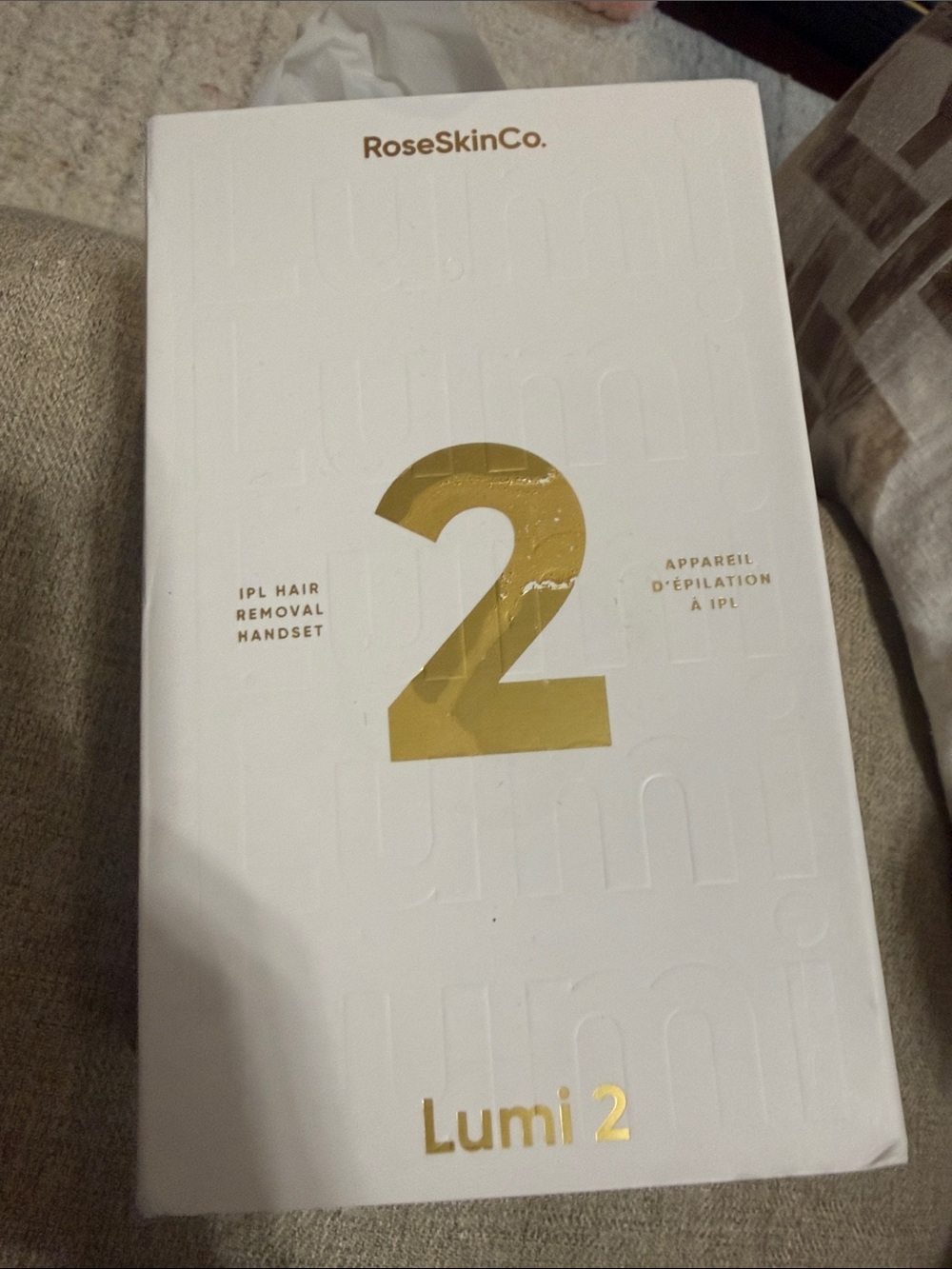 RoseSkinCo. Lumi 2 IPL Hair Removal Handset - White & Gold